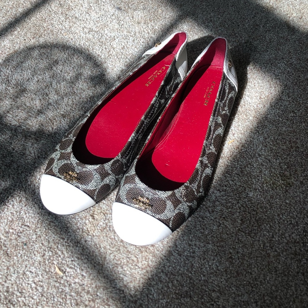 coach monogram flats